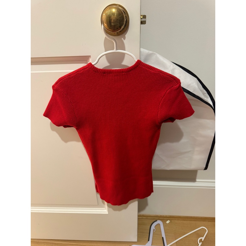Princess Polly Suzu Knit Top Red 2 - Picture 2 of 5